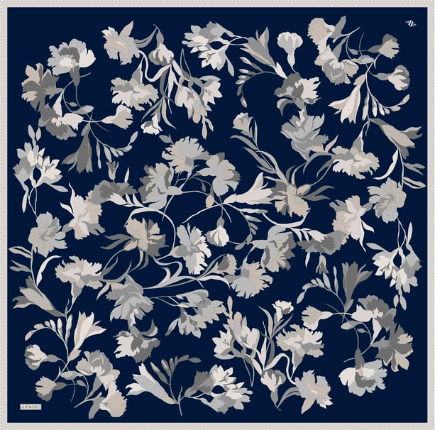 Armine Desenli Saf İpek Sura Eşarp 9342- 85