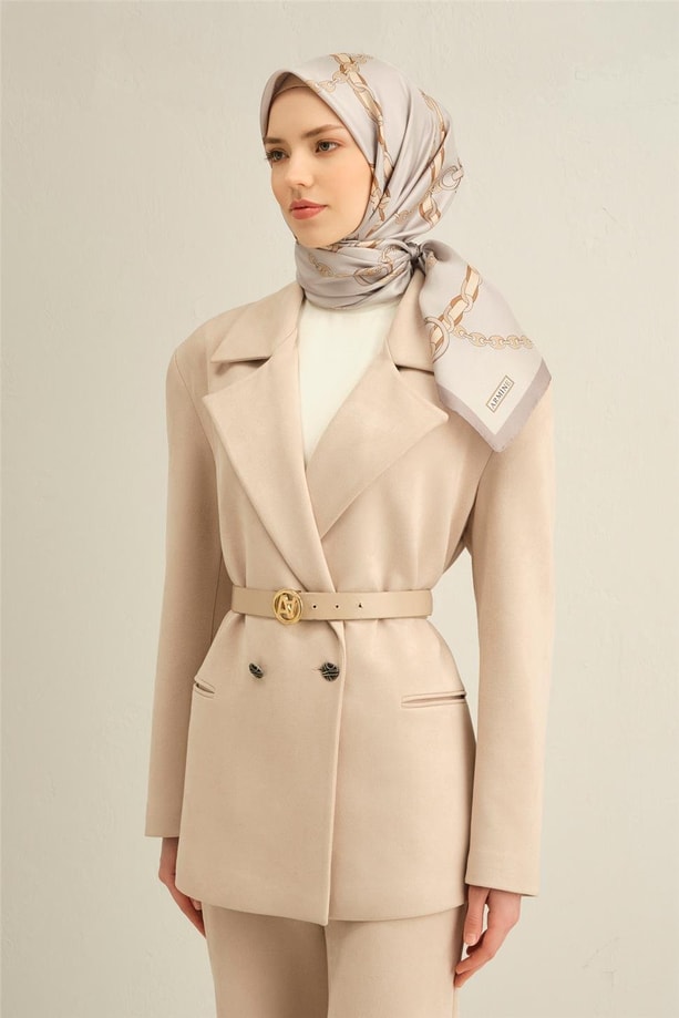 Armine Leopar Desenli İpek Sura Eşarp 9346 31