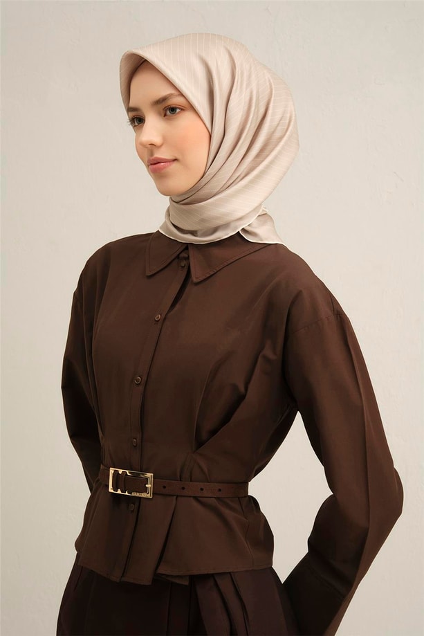 Armine Desenli Saf İpek Twill Eşarp 9348 86
