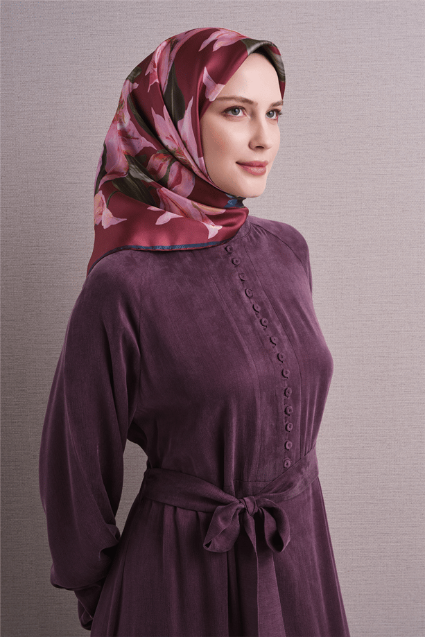 Armine Saf İpek Twill Eşarp 9620D 01