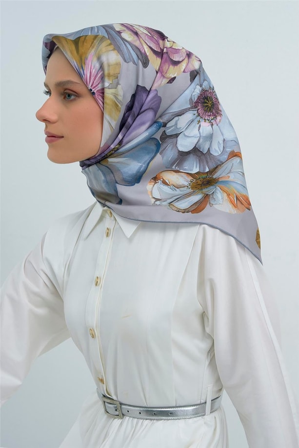 Armine  Saf İpek Twill Eşarp 9503D 04