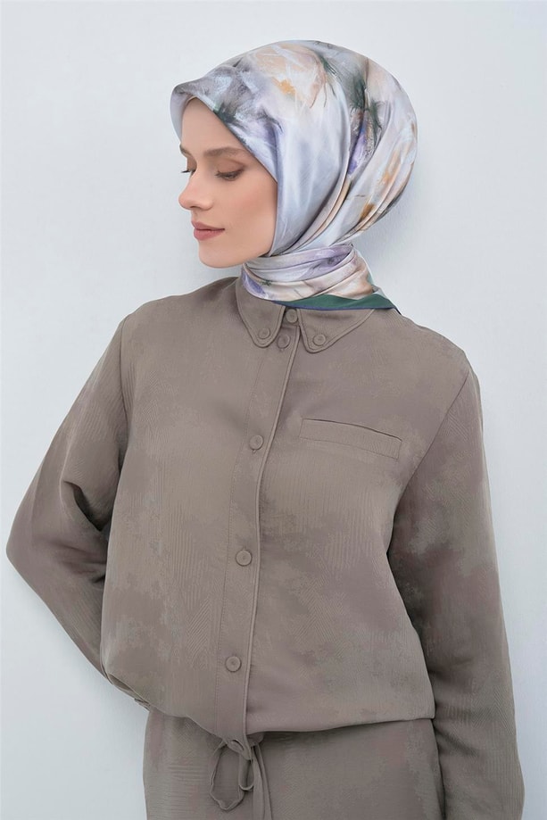 Armine  Saf İpek Twill Eşarp 9515D 01