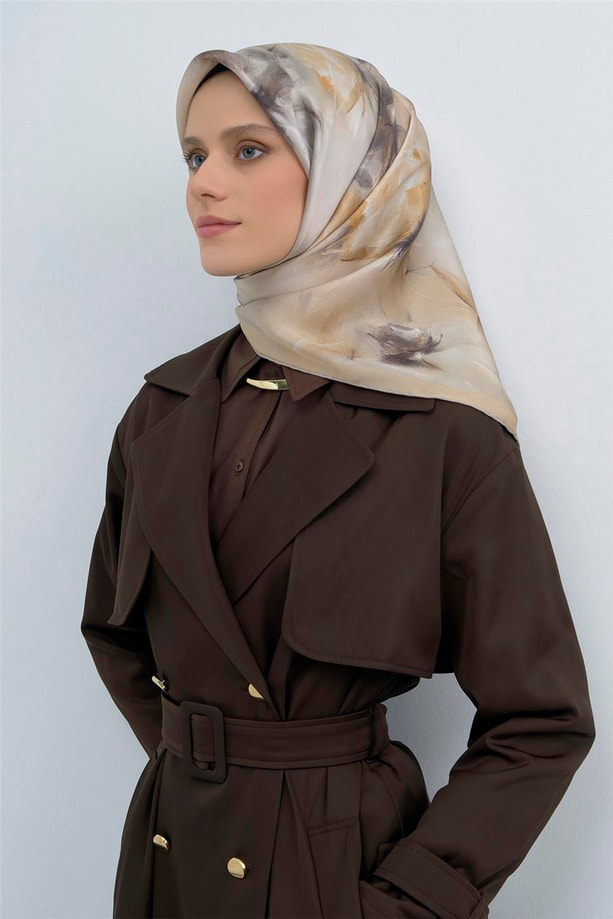 Armine  Saf İpek Twill Eşarp 9515D 85