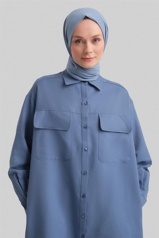 Armine Torba Cepli Tunik Elbise 23K4740 İndigo