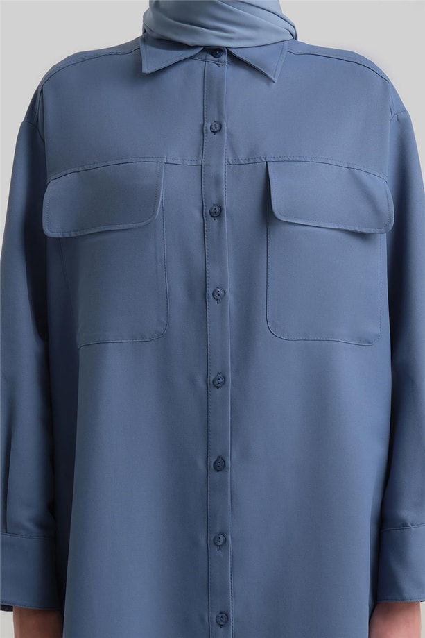 Armine Torba Cepli Tunik Elbise 23K4740 İndigo