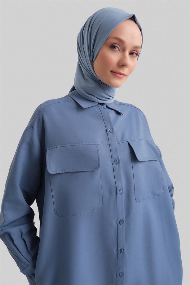 Armine Torba Cepli Tunik Elbise 23K4740 İndigo