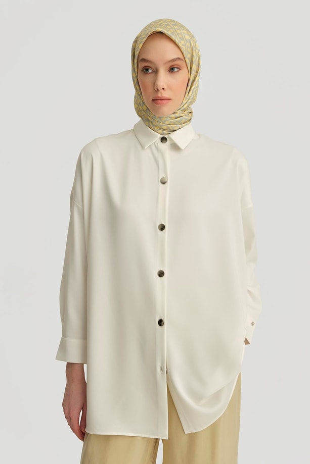 Armine Gömlek ORTD8300-1 Ekru