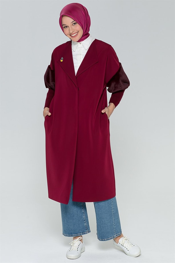 Armine Cepli Hırka 8K5827 Bordo