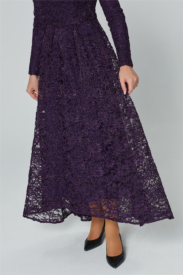 Armine Abiye Elbise 18Ya1625 Koyu Mürdüm