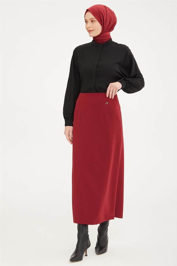 Armine Basic Uzun Etek 20Ka1003 Bordo