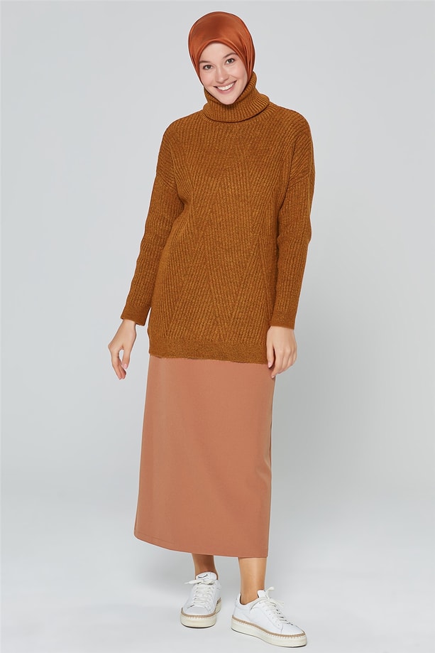 Armine Basic Uzun Etek 20Ka1003 Camel