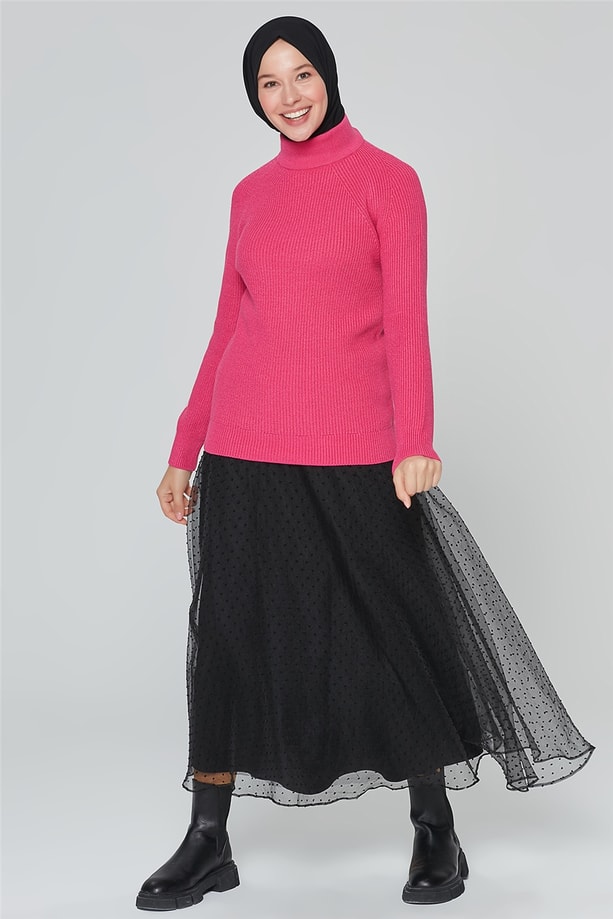 Armine Triko Bluz 20Ka2013 Fuşya