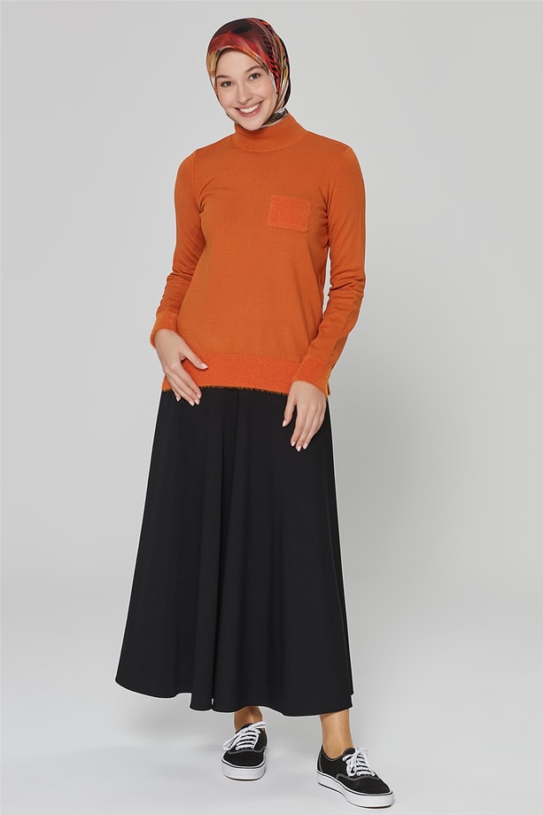 Armine Triko Kazak 20Ka2041 Yanık Oranj