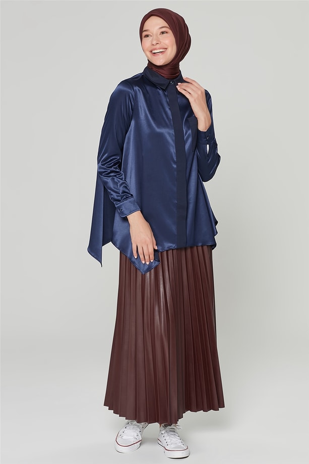 Armine Gömlek 20Ka3925 İndigo