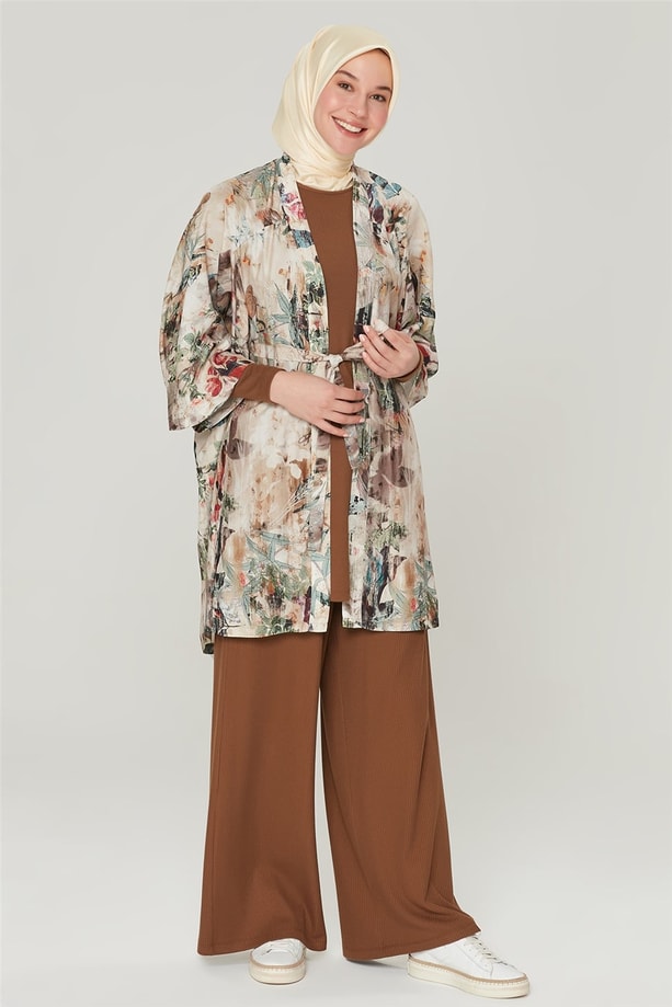 Armine Takım 20KA6252 Kahverengi