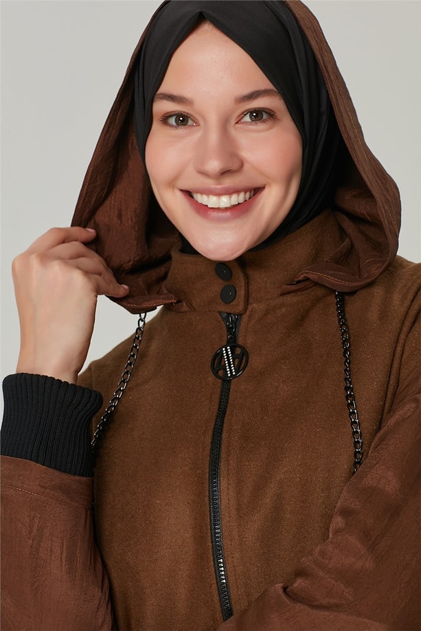 Armine Manto 20Ka8402 Haki