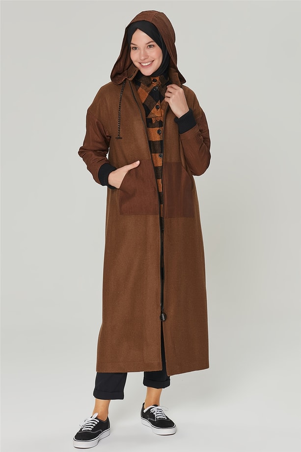 Armine Manto 20Ka8402 Haki