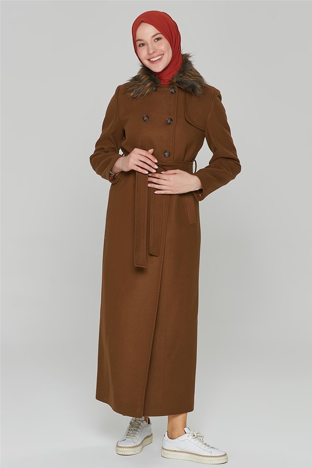 20K8425 Armine Manto Kahverengi