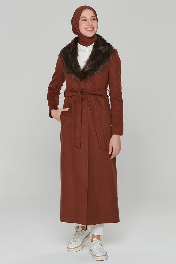 20K8428 Armine Manto Kahverengi