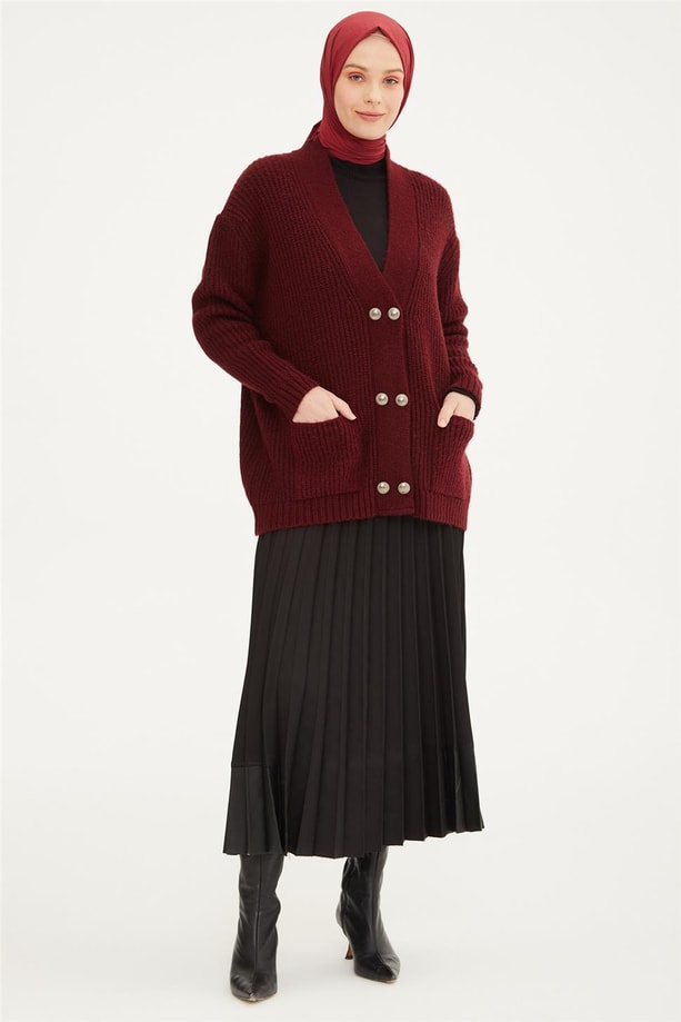 Armine Hırka 21KD2034 Bordo