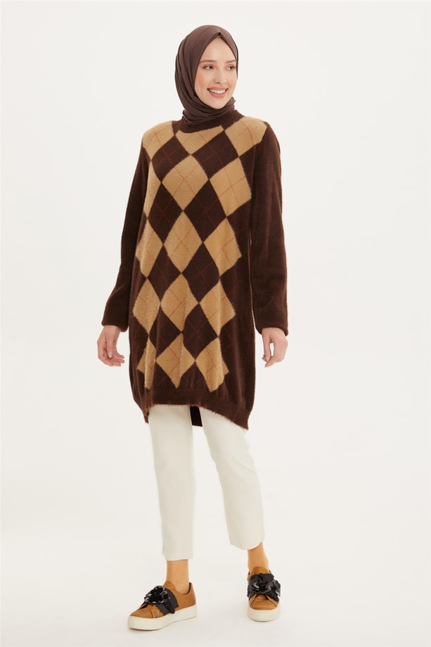 Armine Tunik 21KD2038 Kahverengi