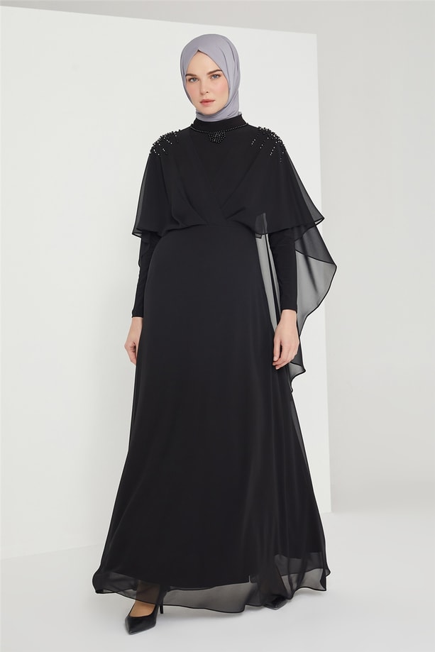 Armine Abiye Elbise 21KD3370 Siyah