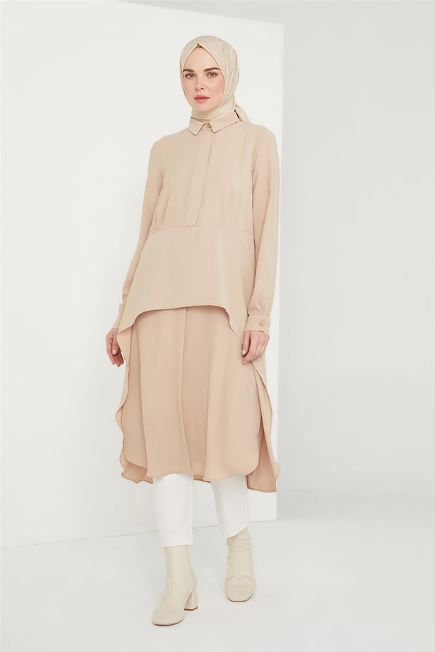 Armine Aller Detaylı Tunik 21K4521 Kum