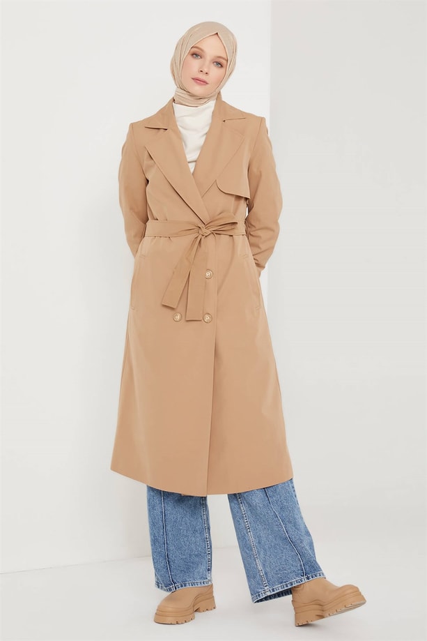Armine Kruvaze Kap 21K7313 Camel