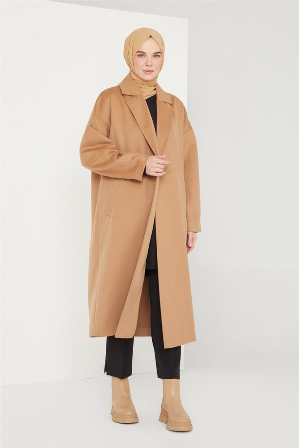 Armine Kelebek Astarlı Kaban 21K7412 Camel