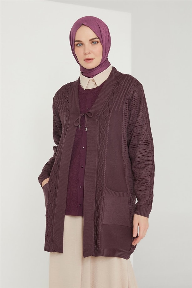 Armine Hırka 21KD9005 Mürdüm