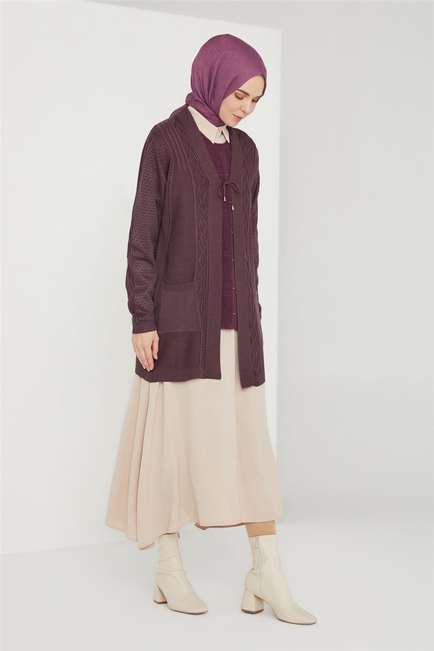 Armine Hırka 21KD9005 Mürdüm
