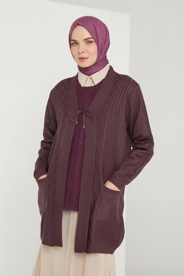 Armine Hırka 21KD9005 Mürdüm