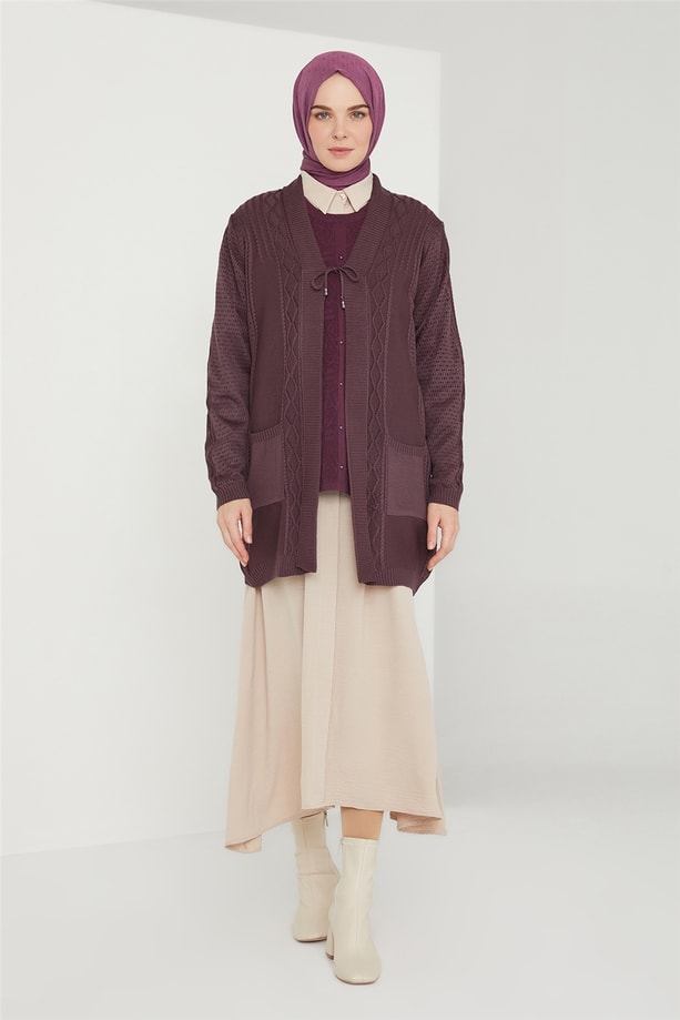 Armine Hırka 21KD9005 Mürdüm