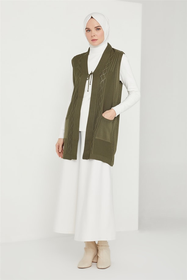 Armine Yelek 21KD9006 Haki