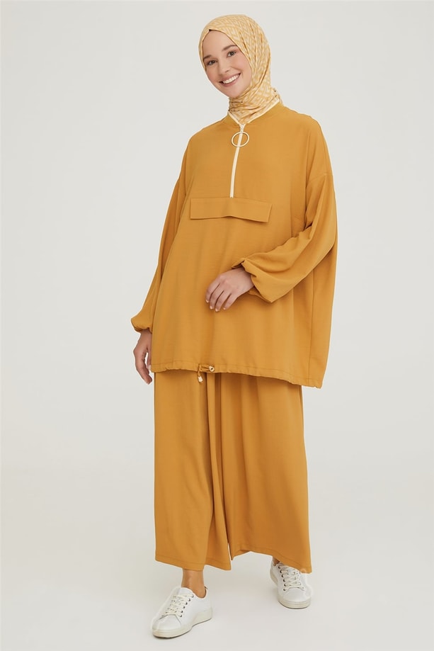 Armine Beli Lastikli Pantolon 21Y2040 Camel