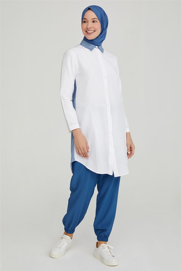 Armine Tunik 21YD3310 Beyaz