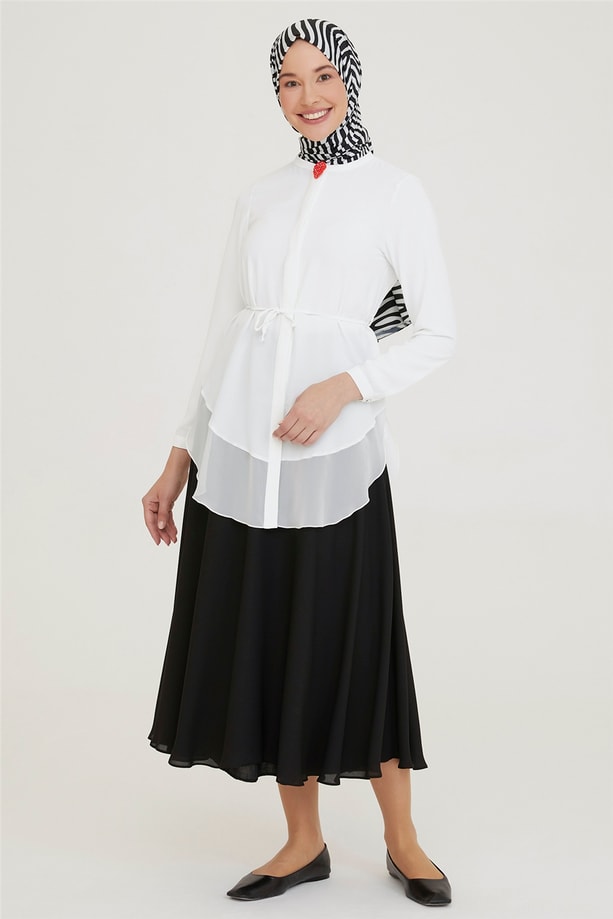 Armine Broş Detaylı Gömlek 21Y3939 Ekru