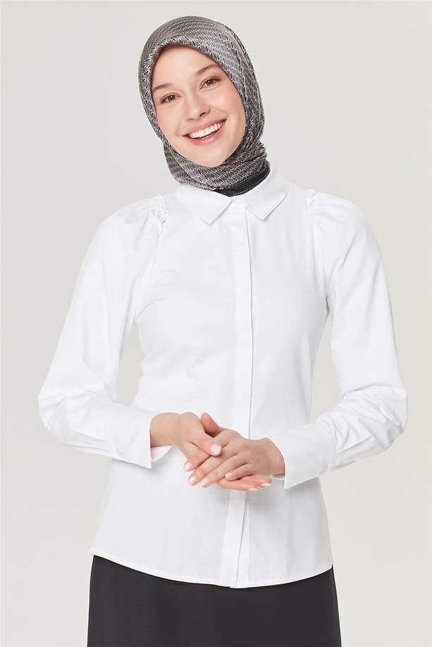 Armine Gömlek 21YD3947 Beyaz