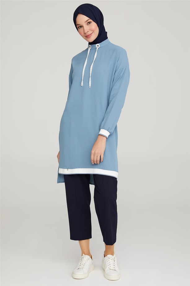 Armine Trend Tunik 21YT401 Gri Mavi