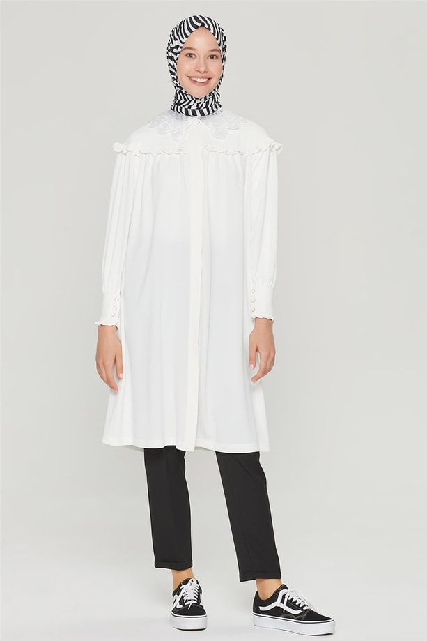 Armine Tunik 21Y4369 Kırık Beyaz