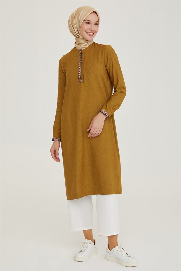 Armine Tunik 21Y4416 Yağ Yeşili
