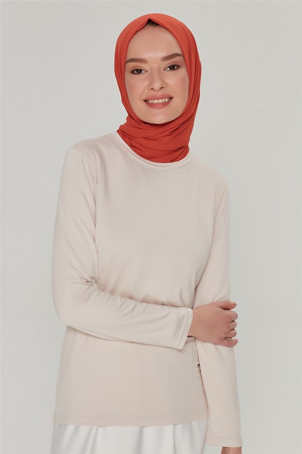 ARMİNE UZUN KOL BADİ 21YD9036 Bej