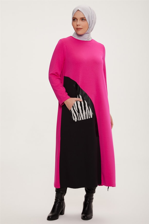 Armine Elbise 22KD1518 Fuşya