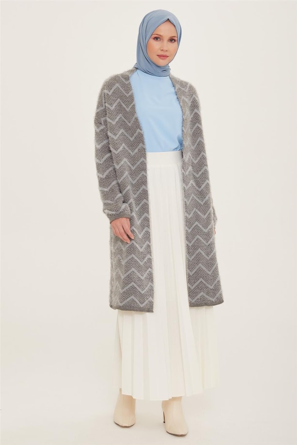 Armine Hırka 22KD2005-1 Gri