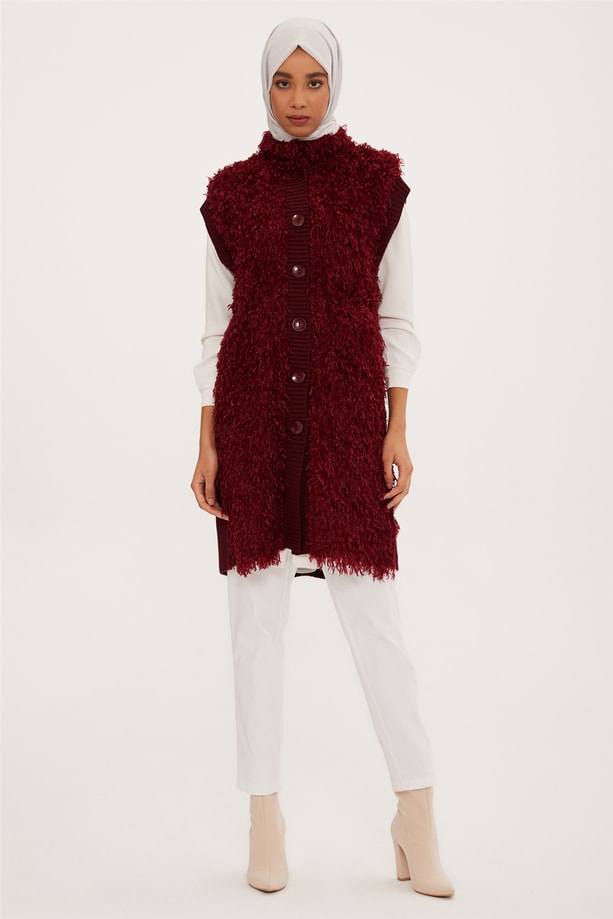 Armine Yelek 22KD2026 Bordo