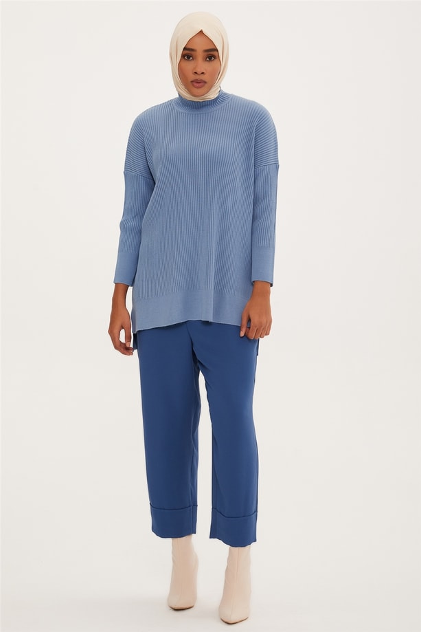 Armine Double Paça Bol Pantolon 22K2302 İndigo