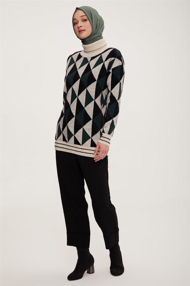 Armine Double Paça Bol Pantolon 22K2302 Siyah