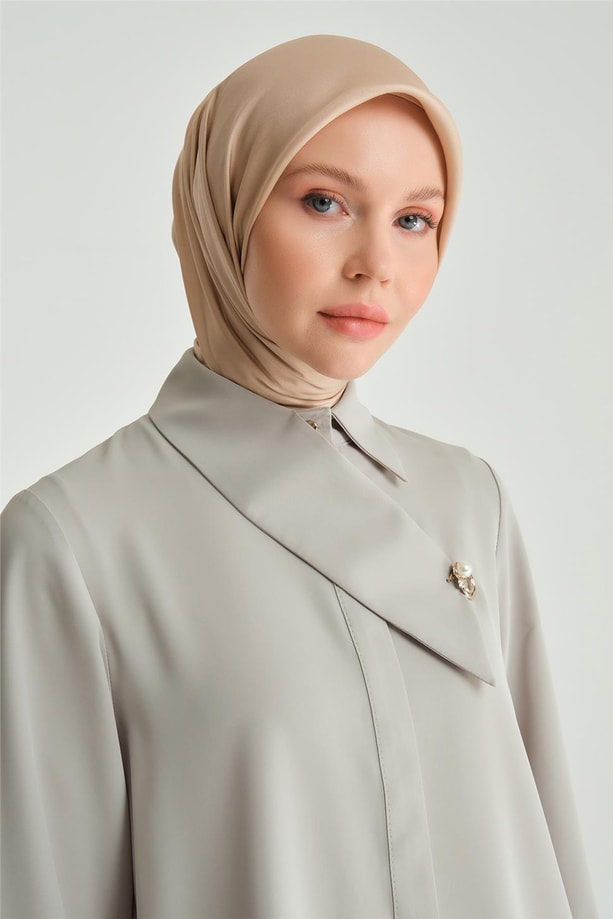 Armine Yakası Asimetrik Gömlek 22K3234 Pastel Yeşili