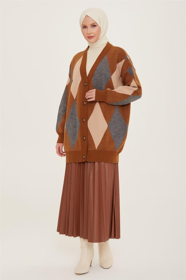 Armine Hırka 22KF4258 Taba