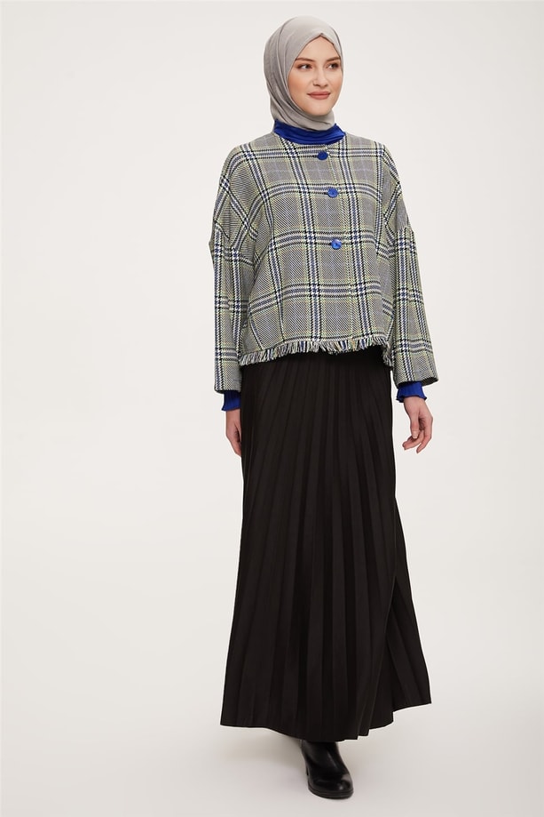 Armine Ekose Ceketli Plise Bodyli Takım 22K6510 Siyah